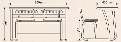 Table Pupitre Biplace - Tactile Maroc : borne interactive maroc